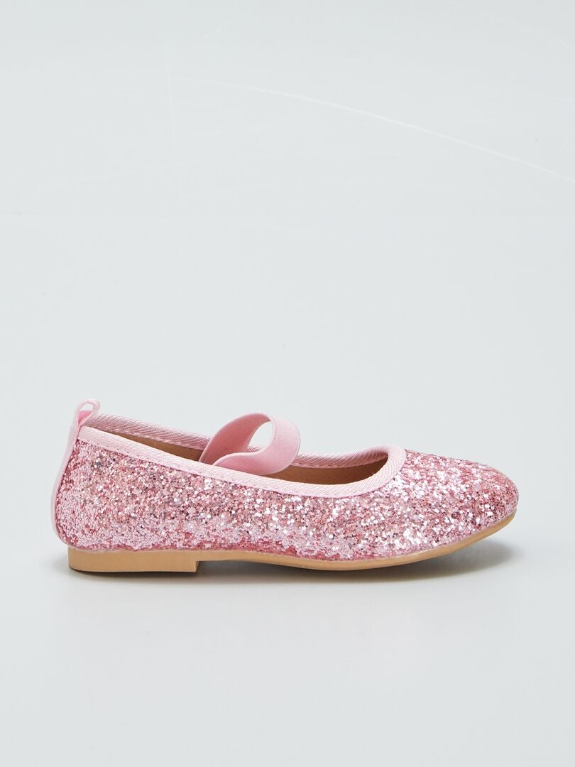 Ballerine Con Paillettes E Cinturino Elastico Rosa Kiabi