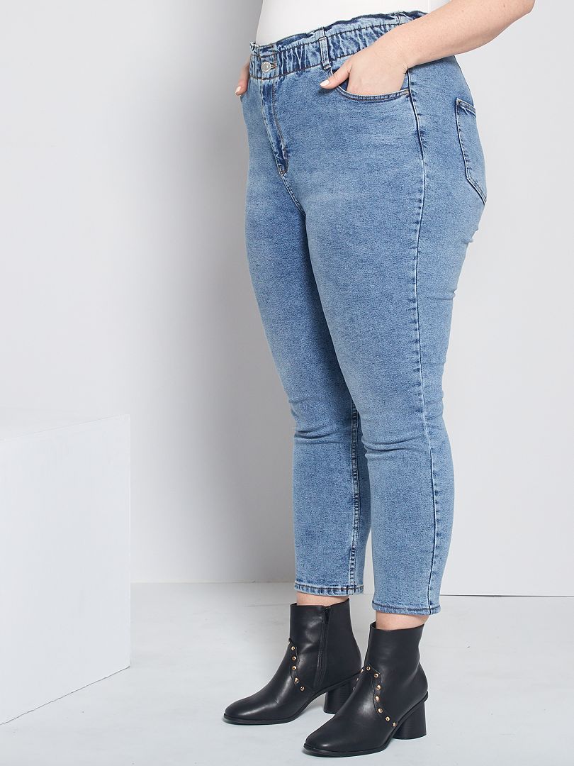 Jeans Mom Fit Vita Elasticizzata BLU Kiabi 22 00