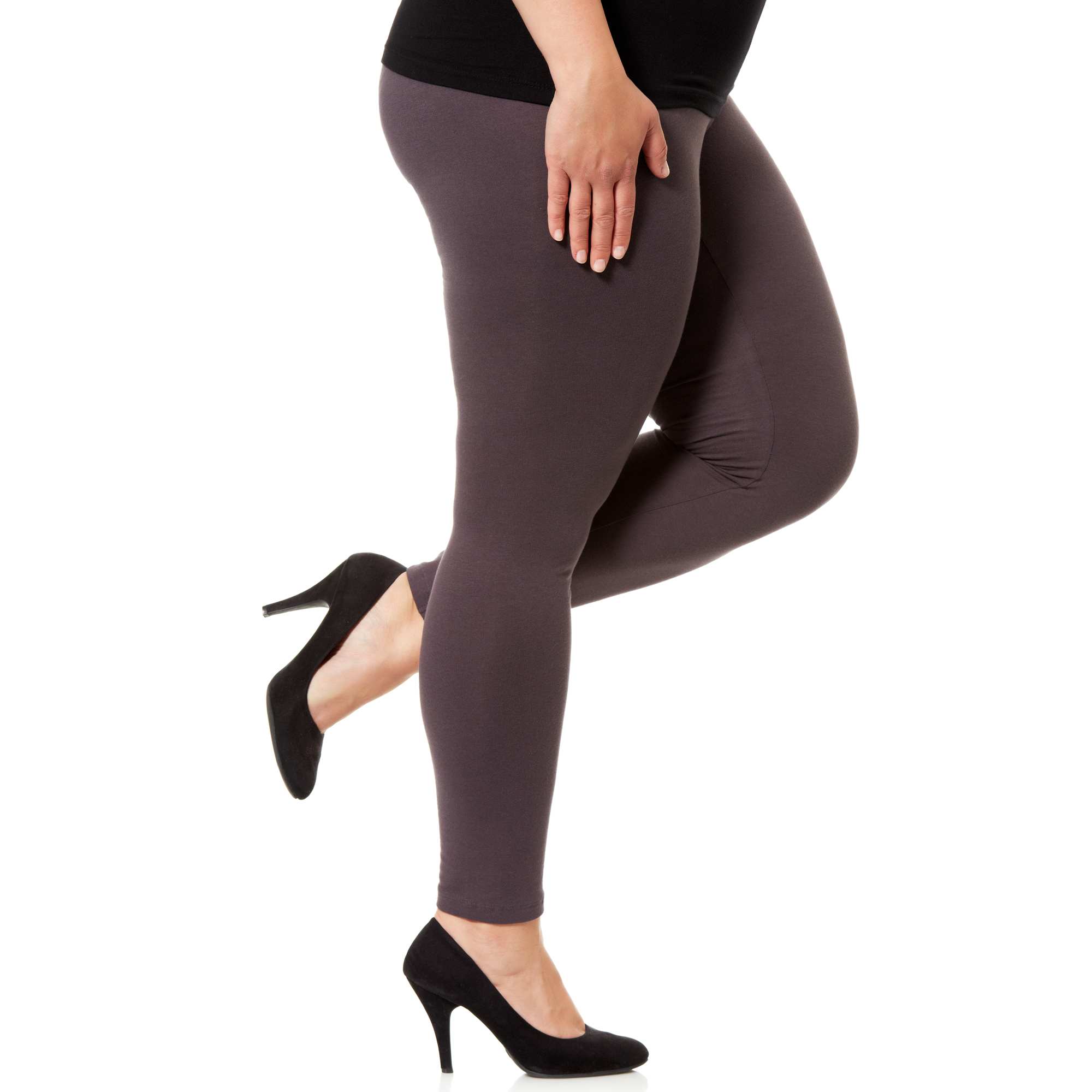 Leggings Donna Lunghi LA40-133 In Cotone Ed Elastan - Morbidi, Elasticizzati E Traspiranti - Foto 2