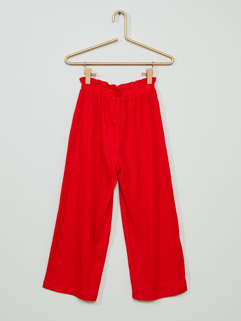 Pantaloni In Tessuto Leggero Rosso Kiabi