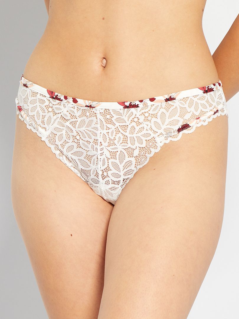 Tanga Envie De Lingerie Avorio Kiabi 7 00