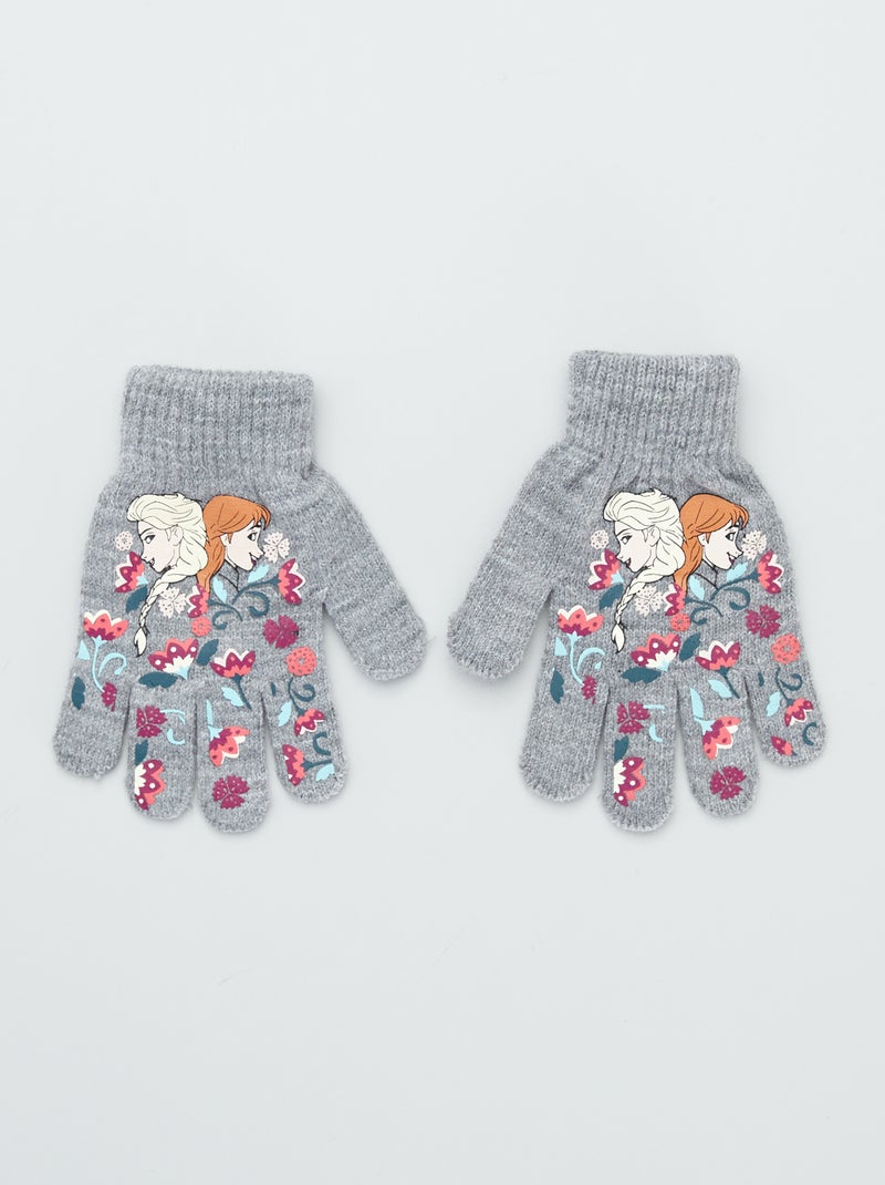 1 paio di guanti in maglia 'Frozen' grigio - Kiabi