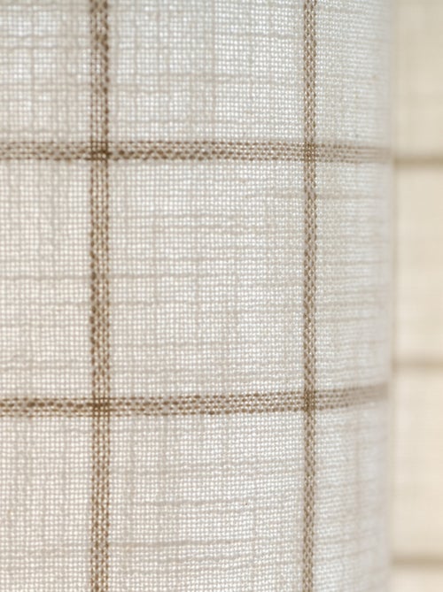 100% cotone tenda a quadri beige LOURMARIN - Kiabi 100% cotone tenda a quadri beige LOURMARIN - Kiabi
