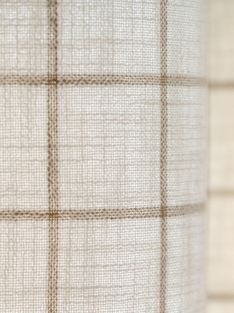 100% cotone tenda a quadri beige LOURMARIN Beige - Kiabi