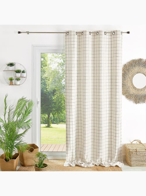 100% cotone tenda a quadri beige lourmarin - Kiabi