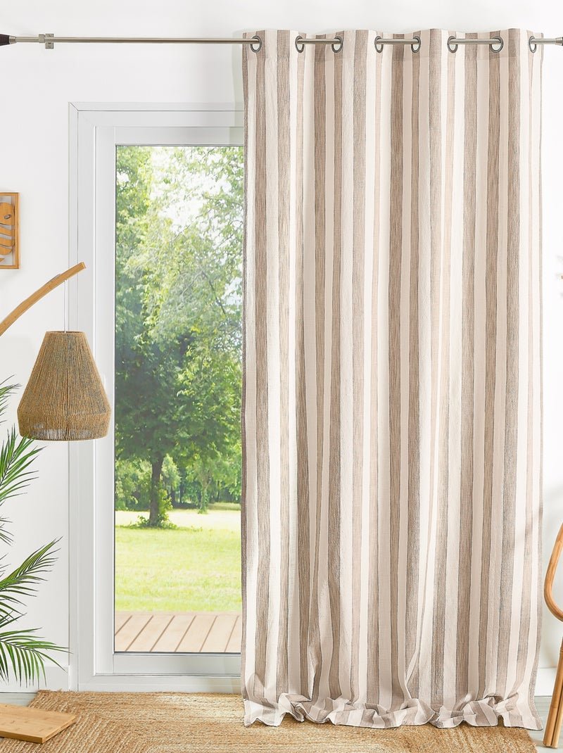 100% cotone tenda a righe larghe LOURMARIN Beige - Kiabi