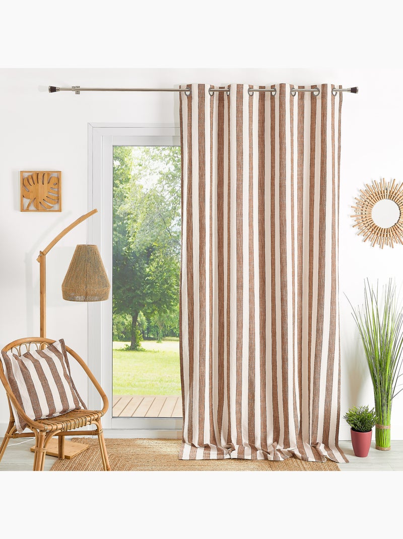 100% cotone tenda a righe larghe LOURMARIN Terracotta - Kiabi