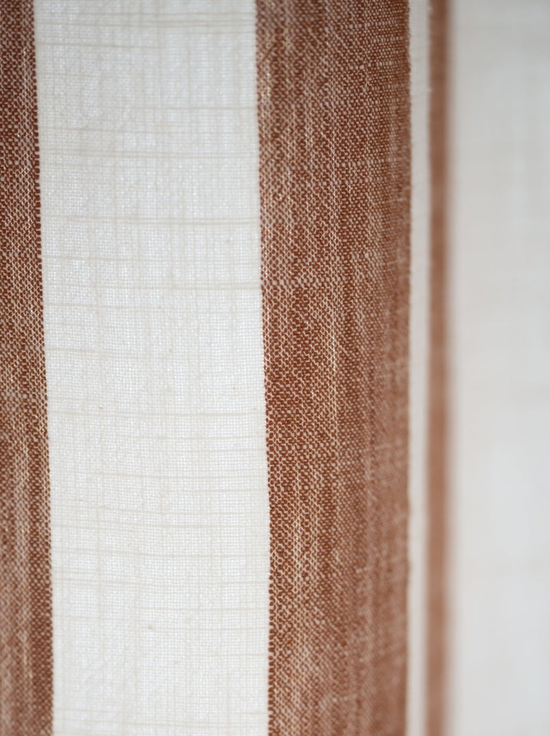 100% cotone tenda a righe larghe LOURMARIN Terracotta - Kiabi
