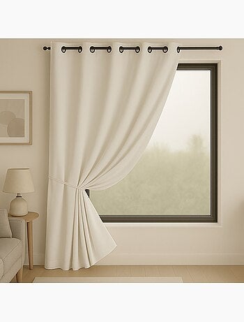 100% ignifuga M1 Tenda oscurante ecru