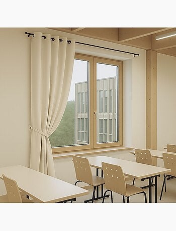 100% ignifuga M1 Tenda oscurante ecru