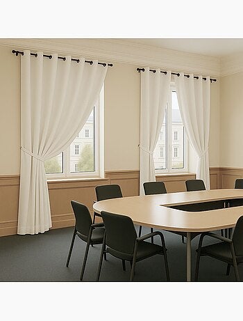 100% ignifuga M1 Tenda oscurante ecru