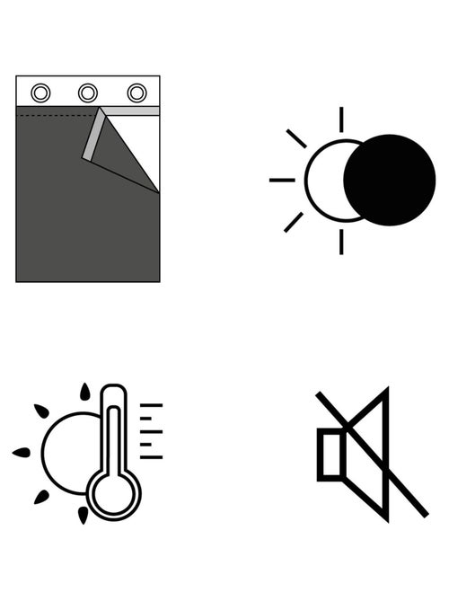 100% oscurante e fodera termica in velcro - Kiabi