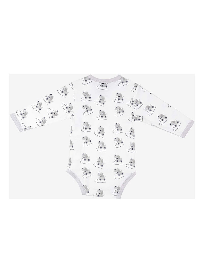 2 body con apertura incrociata - fantasia cagnolini Blu - Kiabi