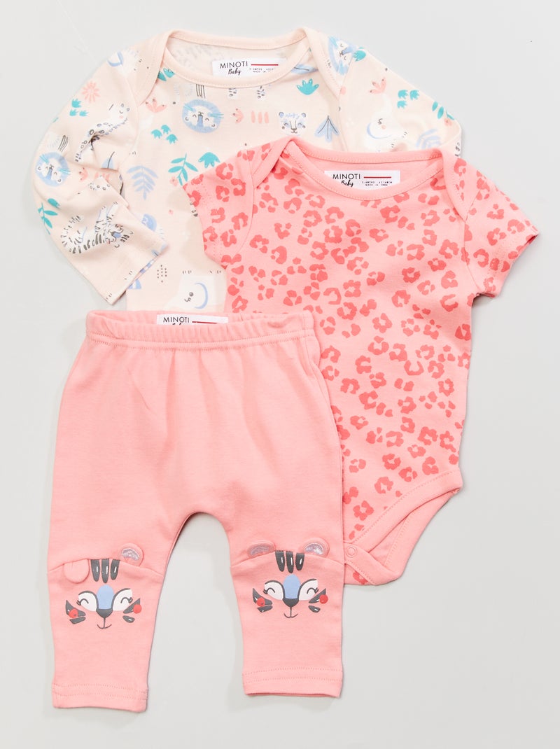 2 body + un paio di pantaloni ROSA - Kiabi