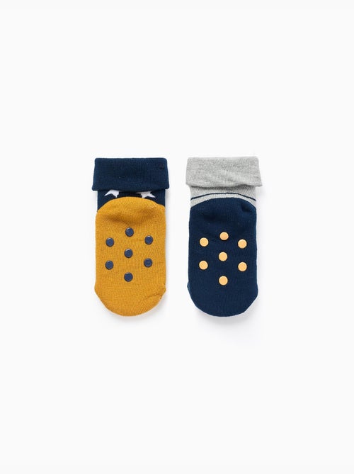 2 Calzini spessi antiscivolo con motivi - Kiabi