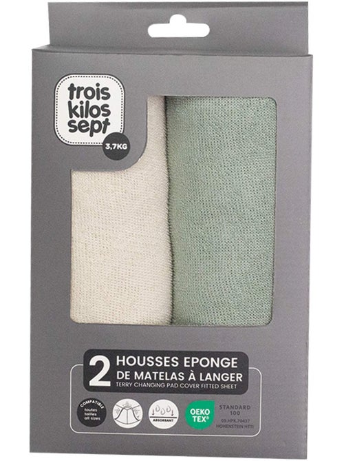 2 copri-materassini fasciatoio pack 2 colori - Kiabi