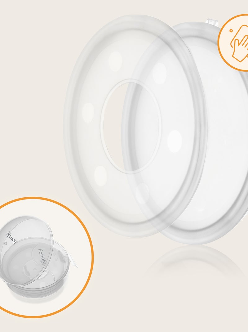 2 custodie per la raccolta del latte LIONELO Milky Plus - 2 x 40 ml - Discrete - Mani libere - Custo Bianco - Kiabi