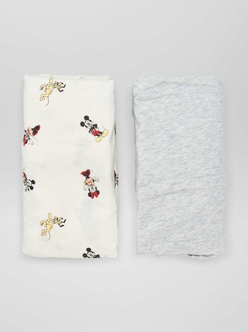 2 lenzuoli con angoli 'Disney' BIANCO - Kiabi