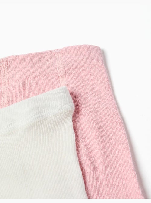 2 Paia di collant a coste/jacquard - Kiabi