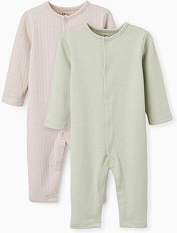 2 Tutina in cotone a coste/lisci