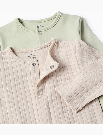 2 Tutina in cotone a coste/lisci