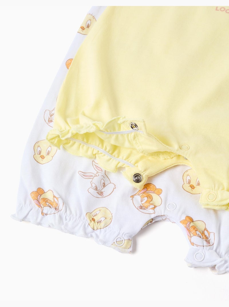 2 tutine in cotone con Looney Tunes Bianco Giallo - Kiabi