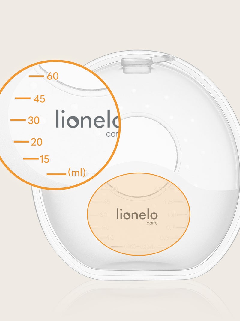 2 x contenitori raccoglilatte LIONELO Milky Simple - 2 x 60 ml - Discreti - Mani libere - Senza BPA Bianco - Kiabi