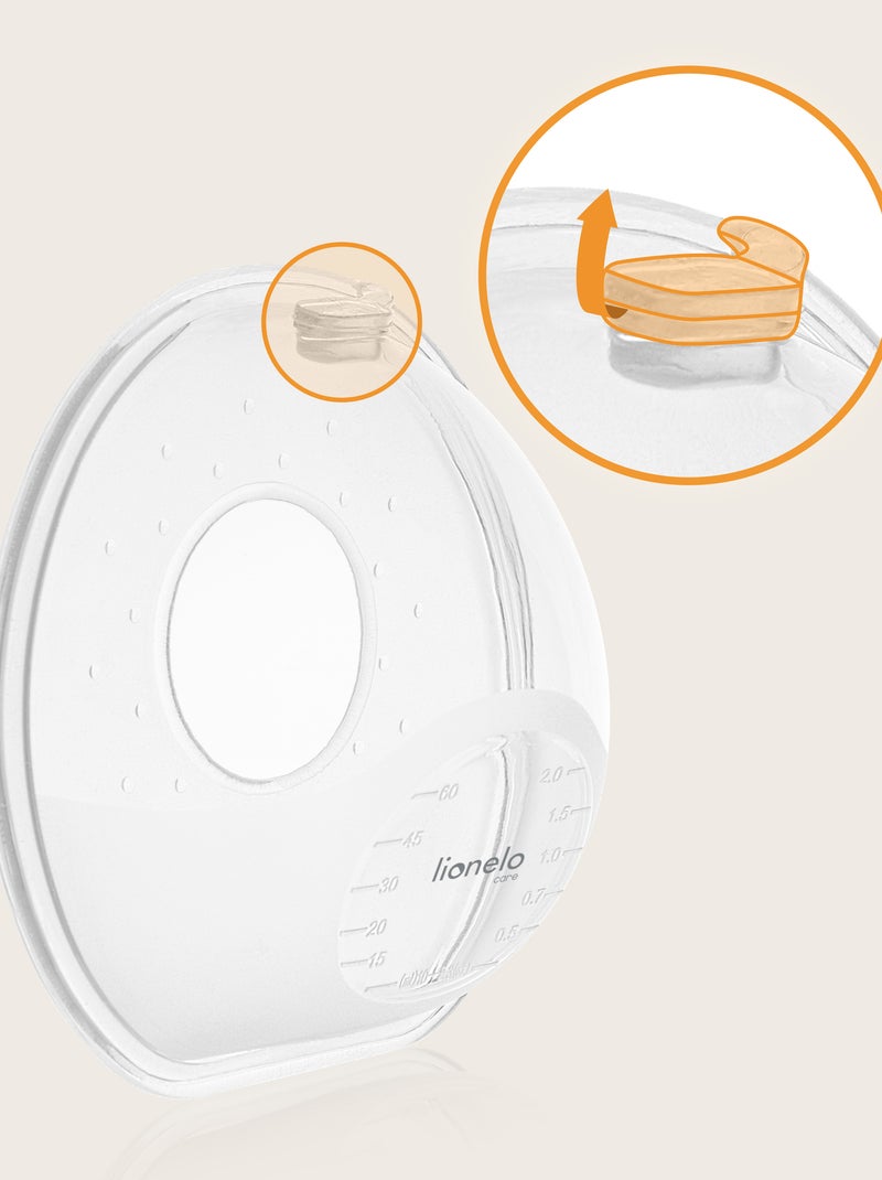 2 x contenitori raccoglilatte LIONELO Milky Simple - 2 x 60 ml - Discreti - Mani libere - Senza BPA Bianco - Kiabi