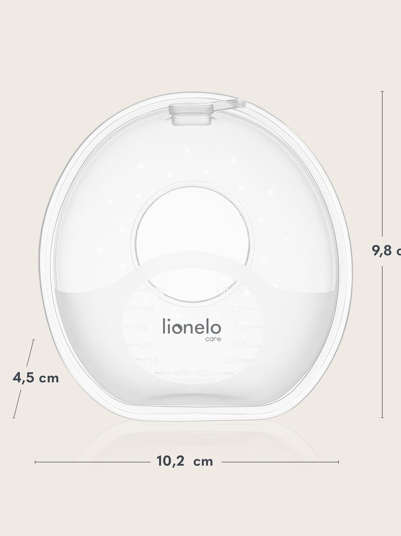 2 x contenitori raccoglilatte LIONELO Milky Simple - 2 x 60 ml - Discreti - Mani libere - Senza BPA Bianco - Kiabi