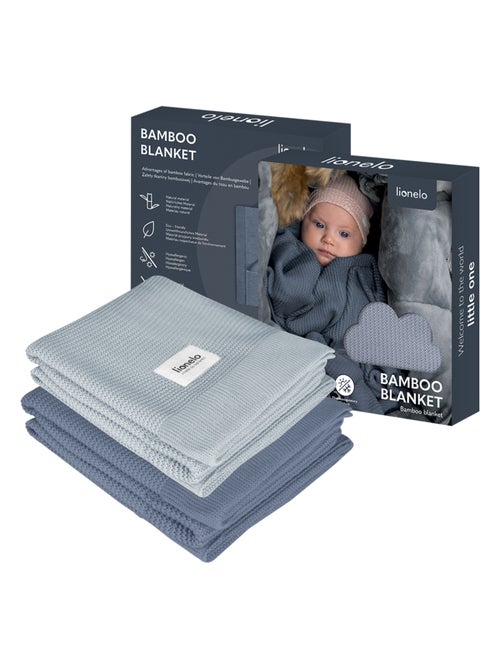 2 x Coperta in bambù - LIONELO - 75 x 100 cm - Coperta per passeggino - Ipoallergenica - Kiabi