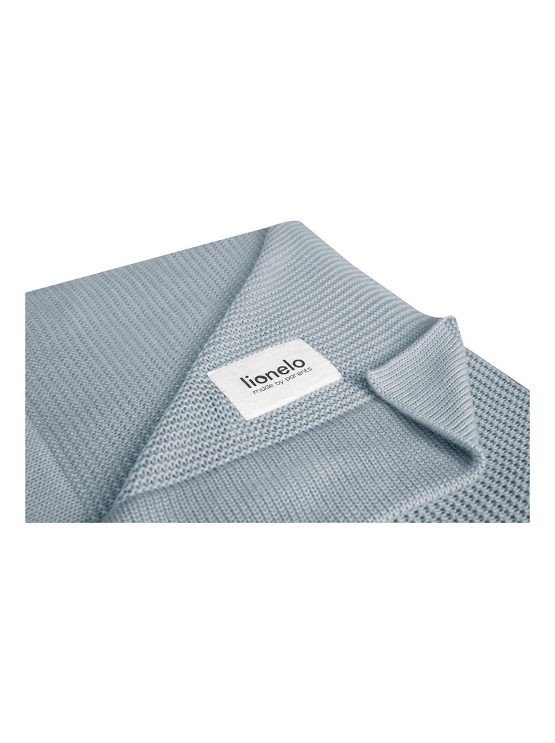 2 x Coperta in bambù - LIONELO - 75 x 100 cm - Coperta per passeggino - Ipoallergenica Blu grigio - Kiabi