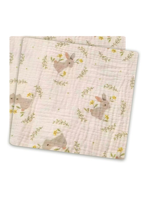 2 x Fasce di garza di cotone, design coniglio, Les Chatounets - Kiabi