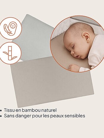 2 x Lenzuola con angoli in bambù per lettino - LIONELO - Lettino da viaggio - 120 x 60 cm - Universa