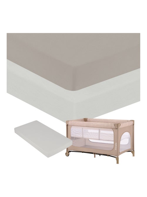 2 x Lenzuola con angoli in bambù per lettino - LIONELO - Lettino da viaggio - 120 x 60 cm - Universa - Kiabi