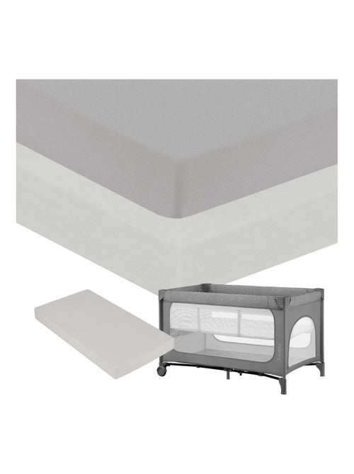 2 x Lenzuola con angoli in bambù per lettino - LIONELO - Lettino da viaggio - 120 x 60 cm - Universa - Kiabi