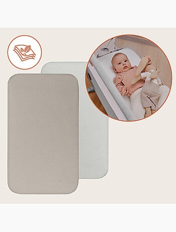 2 x Lenzuola con angoli in bambù per lettino per bambini - LIONELO - Co-sleeping e culla - 80 x 40 c