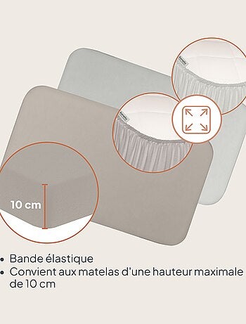 2 x Lenzuola con angoli in bambù per lettino per bambini - LIONELO - Co-sleeping e culla - 80 x 40 c