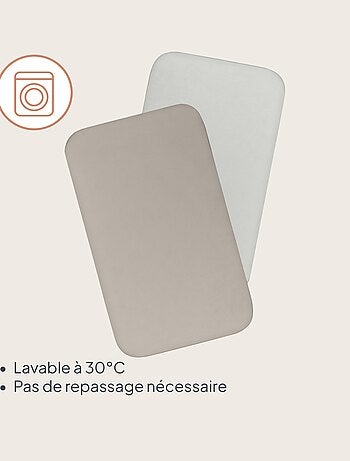 2 x Lenzuola con angoli in bambù per lettino per bambini - LIONELO - Co-sleeping e culla - 80 x 40 c