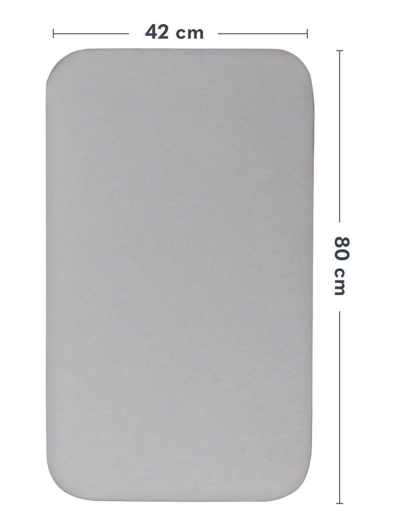 2 x Lenzuola con angoli in bambù per lettino per bambini - LIONELO - Co-sleeping e culla - 80 x 40 c Grigio bianco - Kiabi