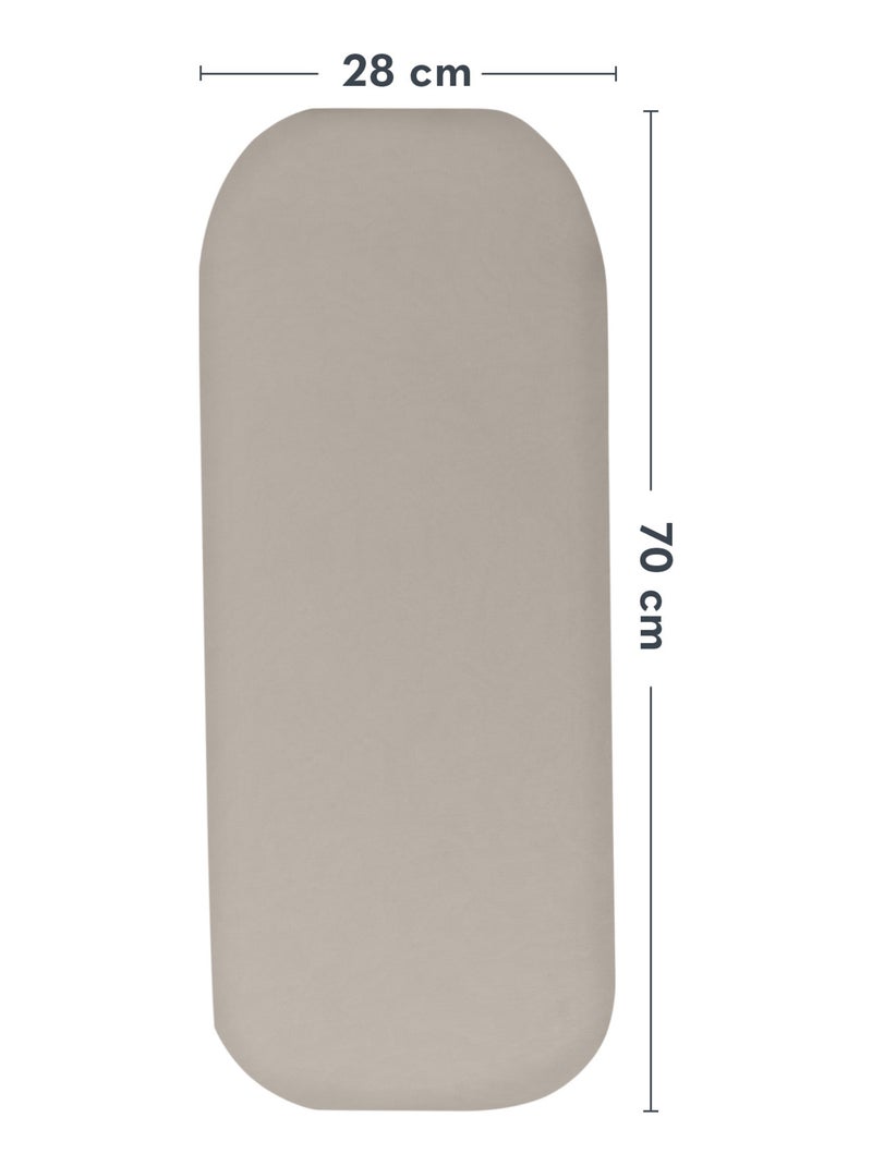 2 x Lenzuoli con angoli in bambù per culle - LIONELO - Universali - 70 x 30 cm Beige/Bianco - Kiabi