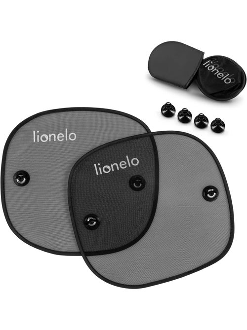 2 x Parasole per auto 44x38 cm - LIONELO - Universali per bambini - Protezione UV - Nero - Kiabi