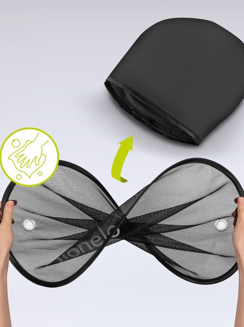 2 x Parasole per auto 44x38 cm - LIONELO - Universali per bambini - Protezione UV - Nero - Kiabi