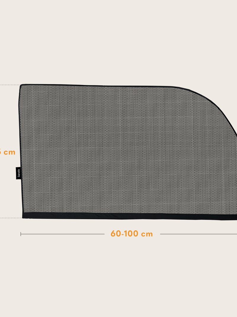 2 x Parasole per auto LIONELO 65x100 cm - Copre il 100% del finestrino - Universale - Protezione UV Nero - Kiabi