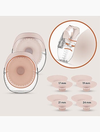 Tiralatte mani libere LIONELO Fidi Free Slim - Discreto - 150 ml - 4 misure - 3 ore senza fili