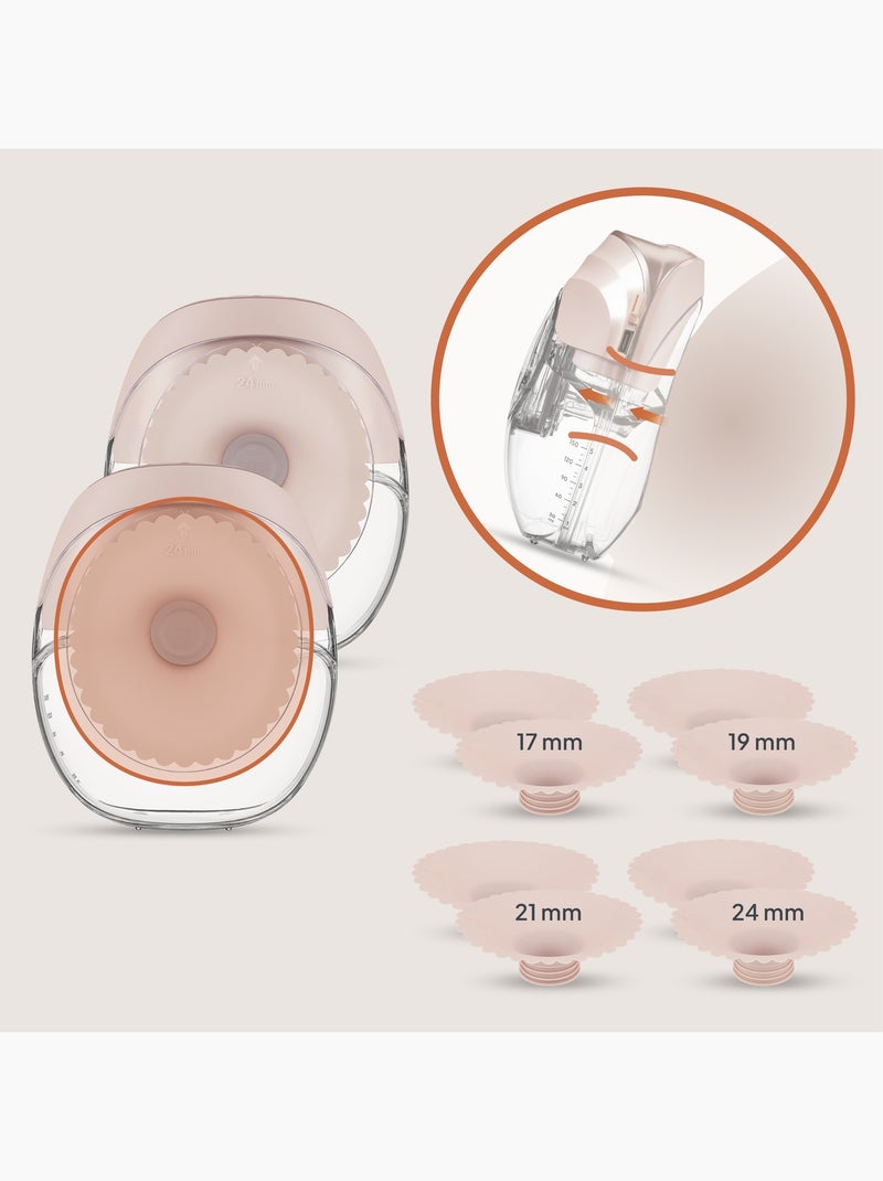 2 x Tiralatte a mani libere LIONELO Fidi Free Slim - Discreto - 150 ml - 4 misure - 3 ore senza fili Trasparente - Kiabi