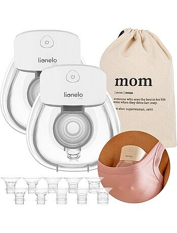 2 x Tiralatte mani libere LIONELO Fidi Free Lumi - Lampada - 80ml - 6 Taglie - 3h senza fili
