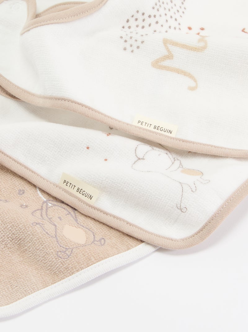 3 bavaglini stampati Beige - Kiabi