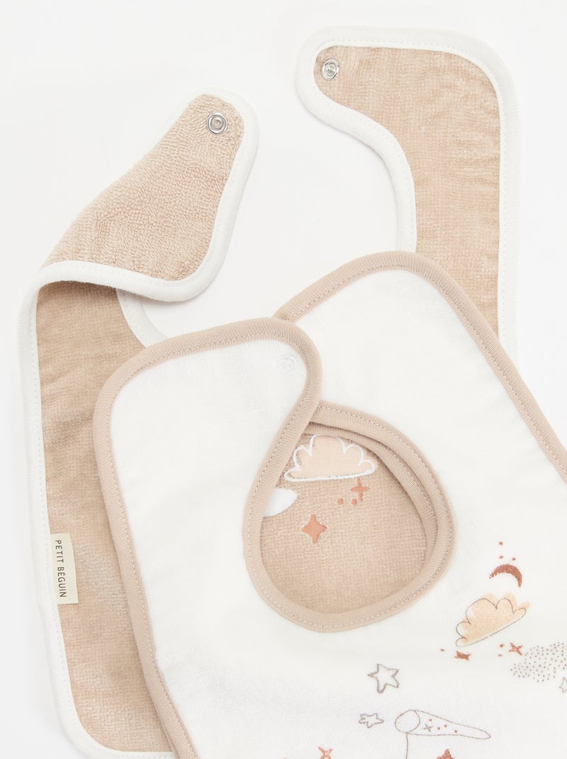 3 bavaglini stampati Beige - Kiabi