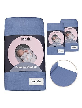 3 fasce per neonati in cotone e bambù naturale LIONELO - 120x120