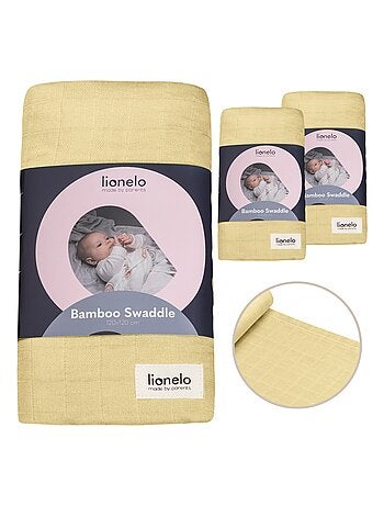 3 fasce per neonati in cotone e bambù naturale LIONELO - 120x120